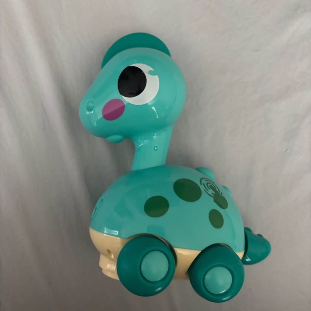 Teal Dino Crawling Toy for Baby